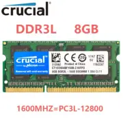 Crucial 8GB DDR3L 1600MHz PC3L-12800 204-Pin Sodimm memory LAPTOP RAM LOT DDR3L