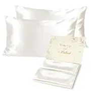 Satin Pillowcase, King Size Pillow Cases Set of 2 - Silk Pillow Cases for