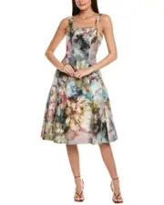 Tahari ASL A-Line Midi Dress