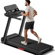 [LONTEK] Treadmills for Home, 3.0HP Quiet Brushless Folding Treadmill with Heart Rate Sensor, Silicone Damping System, 300lbs Weight Capacity, Holder for Cup & Phone