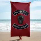 Beach Bathroom Towel Pro 2nd Amendment with M1911 Muzzle