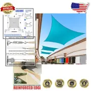 6' x 24' Custom Turquoise Shade Sail - Durable UV Blocking Canopy for Outdoors