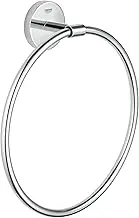 Grohe 40460001 BauCosmopolitan Towel-Ring, Starlight Chrome 8 Inch