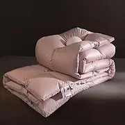 King/Queen Size Lightweight Goose Down Comforter Duvet Insert, 800 Fill-Power Warmth Fluffy Feather Comforters,160 Thread Count Cotton, 70 Oz Fill Weight, 3D Baffle Box,Pink,220x240CM/87 x94
