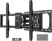 Pipishell Full Motion TV Wall Mount for 42-85 inch Flat Screen LED TVup to 132lbs Swivel Dual Articulating Arms Tilt TV Mount, Tool-Free Tilt TV Bracket Max VESA 600x400mmFits 8" 12" 16" Wood Studs
