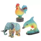 Animal Table Lamp Night Light Bedside Lamp Creative Desk Lamp Stained