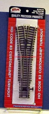 Atlas #560~HO~Code 83~WYE Turnout/Switch~Custom Line~Nickel Silver Rail