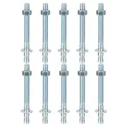 10Pcs 5/8" x 6" Wedge Anchors Good for Cement and Concrete Wall