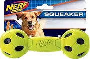 Nerf Rubber Wrapped Bash Barbell Dog Chew, Green, Medium