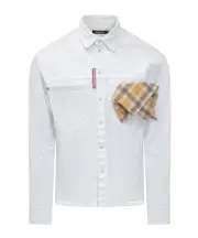 Dsquared2 Carpenter Logo Tag Shirt IT50,IT54,IT48 White