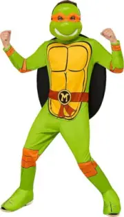 Child's Teenage Mutant Ninja Turtles Michelangelo Costume Jumpsuit, Medium