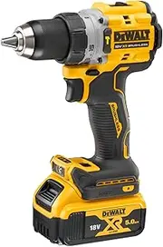 [DEWALT] DCD805P2T 18V Cordless Hammer Drill (Brushless Motor, 2-Speed Full Metal Gearbox, with LED Work Light, Includes 2x 5.0Ah XR Batteries, Charger & TSTAK Box)