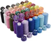 72Pcs 36 Colors Prewound Bobbins and Thread Spools for Hand & Machine Sewing, Em