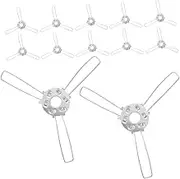 Mipcase 24pcs Fixing Spring Clips Adapter for Lampshade 100 Mm Metal 3 Fork Spring Clip Adapter for Lamps Lanterns Suitable for Light Fixtures Silver