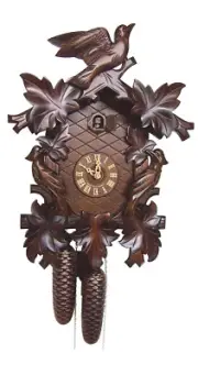 Cuckoo Clock 7 leaves, 3 birds SC 8T 102/9 NEW