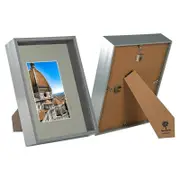 Nicola Spring 3D Deep Box Frames with A5 Mount - A4 (8" x 12") - Grey - Pack of 2