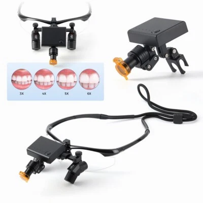 5X Dental Surgical Medical Binocular Loupes Magnification With Head Light