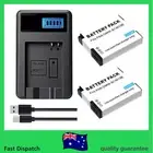 2x Battery +Lcd Charger for Panasonic Lumix DMC-FT7 LZ40 TS7 TZ60 TZ70 ZS45 50