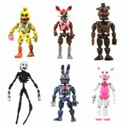 6pcs/set Fnaf Figures Toys Five Nights Game Model Dolls Desk Ornaments Collectible Children Birthday Gift