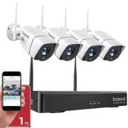 Security Camera System Wireless,1080P 8CH Wireless Home Security Systems with...