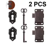 Vintage Cabinet Door Lock Sets, Cabinet Lock, Antique Cabinet Lock with Key for Mailbox, Cabinet, Cabinet, Tool Box - Green Bronze