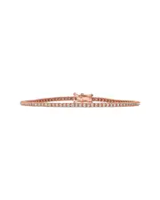 Forever Creations 14K Rose Gold 2.00 ct. tw. Lab Grown Diamond Tennis Bracelet