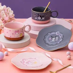 Hello Kitty/凱蒂貓陶瓷咖啡杯  杯碟套裝 家用可愛茶杯 喝燕麥杯子 高顏值禮物