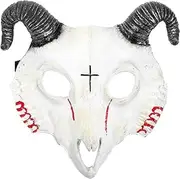 WDOPEN Sheep Skull Mask Goat Masks Adult Cute Goat Mask Halloween Cosplay Mask PU Foam