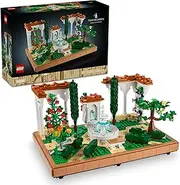 LEGO Icons Fountain Garden Building Set for Adults, Office or Home Room Decor Piece, Model Kit with Artificial Flowers and Animal Figures, 3D Puzzle Treat for Women & Men 10359