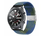 Nylon Braided Loop Watch Straps Compatible with the Fitbit Versa 4 - 3 - Blue and Green