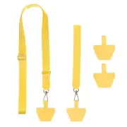 2Pcs Phone Lanyard with Wrist Strap and 4 Patches, Yellow