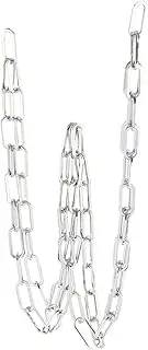 [BEBEMOKO] Stainless Steel Cross Chain Long o Word Chain Silver Necklace Chain Gold Chain Car Key Chain Link Chain and Padlock Padlocks with Keys Combination Chains