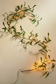 ANTHROPOLOGIE STARGAZER NATURE EFFECTS OLIVE BRANCH LEAF HOLIDAY GARLAND LIGHTS!