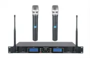 GTD Audio 2 x 100 Adjustable Ch UHF Handheld wireless Microphone mic System 290