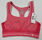 24A14 Champion CH2914B Women's Double Dry Cotton Seamless Sports Bra SM Pink