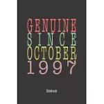 GENUINE SINCE OCTOBER 1997: NOTEBOOK