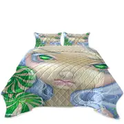 Faces of Faery #85 Green Girl with Peppermint Candy Coverlet