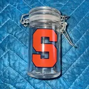 Syracuse University Herb Jar Glass Airtight Hinged Clamp Lid Herb Spice Tobacco