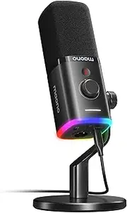 MAONO Dynamic Gaming Microphone: USB XLR Dynamic Computer Microphone with Software-RGB PC Mic for Gamer-Podcast Mic Kit for Streaming Recording Studio YouTube Content Creation Online Chat PD100X
