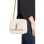 Yves Saint Laurent Vicky Medium Matelassé Leather Crossbody Bag NWT MSRP $2590