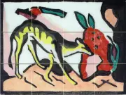 Art Marc Franz Wild Life Mural Ceramic Backsplash Bath Tile #2116