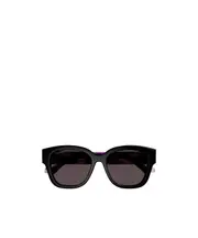 Gucci Eyewear Low Nose Bridge Round Frame Sunglasses 54 Black/Pink
