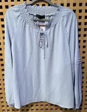Social Standard by Sanctuary Tallie Long Sleeve Peasant Top Size SMALL Seaspray