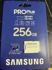 Samsung PRO Plus 256GB microSDXC Memory Card with USB 3.0 Reader-New