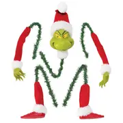 Grinch Christmas Tree Decoration Elf Head Arms Legs Stuck Tree Topper Garland Ornaments Christmas Decor