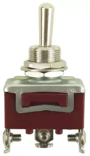 Toggle Switch w Waterproof Boot 15A 250VAC 3 Screw Maintained On/Off/On