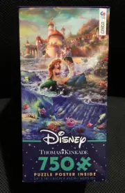 DISNEY THOMAS KINKADE THE LITTLE MERMAID 750 PCS PUZZLE SIZE 24X18”