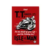 Motorcycle Vintage Man Cave Garage Wall Art