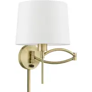 Livex Lighting 40044-01 Allison Swing Arm or Wall Lamp Antique Brass