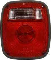 5016K Combo Box Light (Signal-Stat, Incandescent, Red/Clear Acrylic Lens, Rh, 2 Stud, Packard, Blunt Cut/Ring Terminal, 12V)